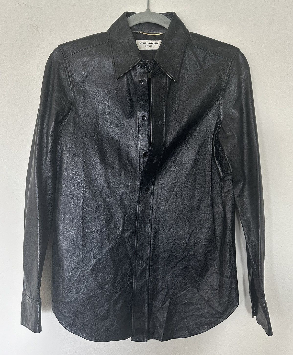 Saint Laurent Paris Black Leather Saint Laurent Top Size XS / US 0-2 / IT 36-38 - 1 Thumbnail