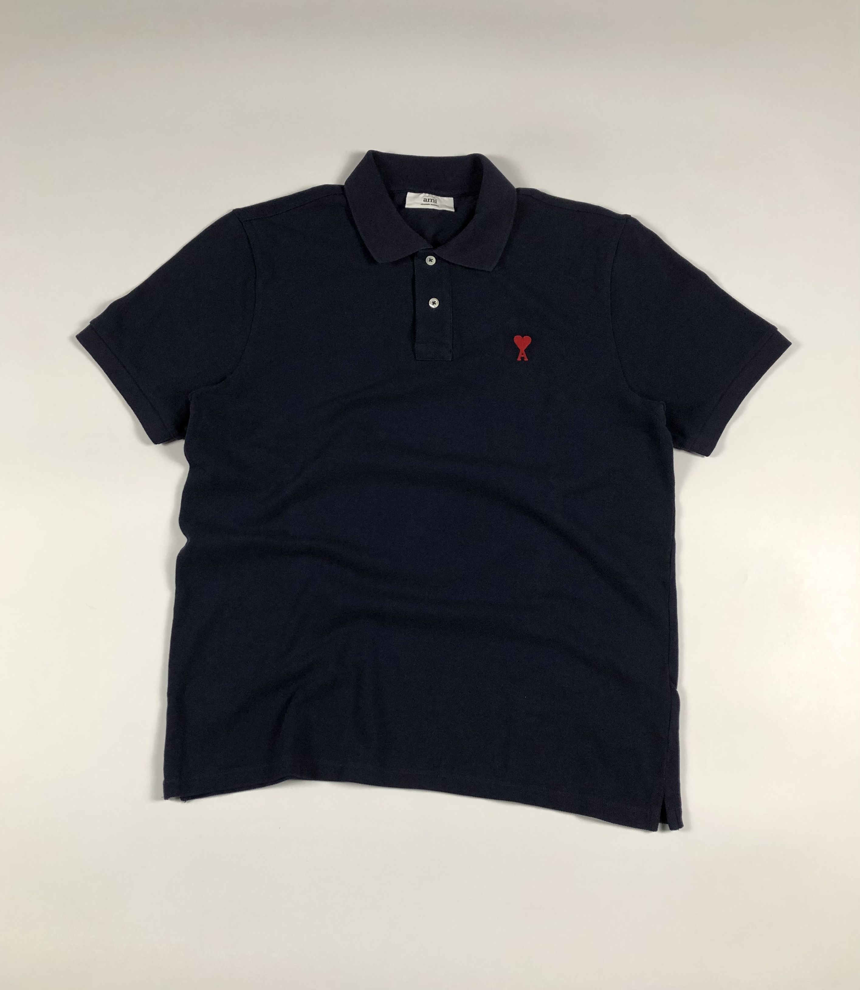 AMI Ami Alexandre Mattiussi Heart Embroidered Polo Shirt Size US XXL / EU 58 / 5 - 1 Thumbnail