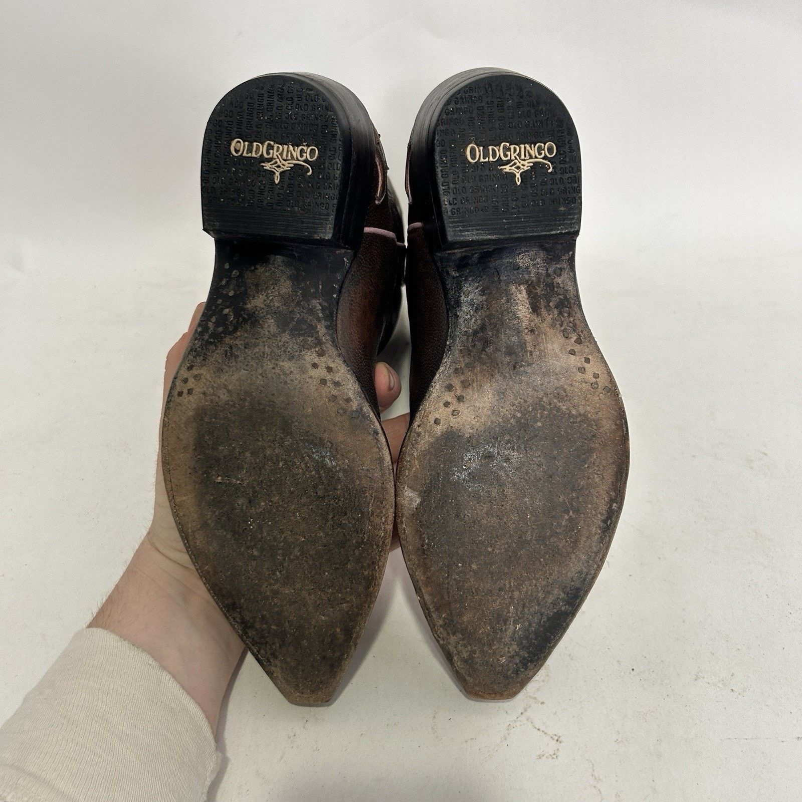 Old Gringo Vintage Old Gringo Villa Cowboy Boots “Brown Pink" Size US 8 / IT 38 - 7 Thumbnail