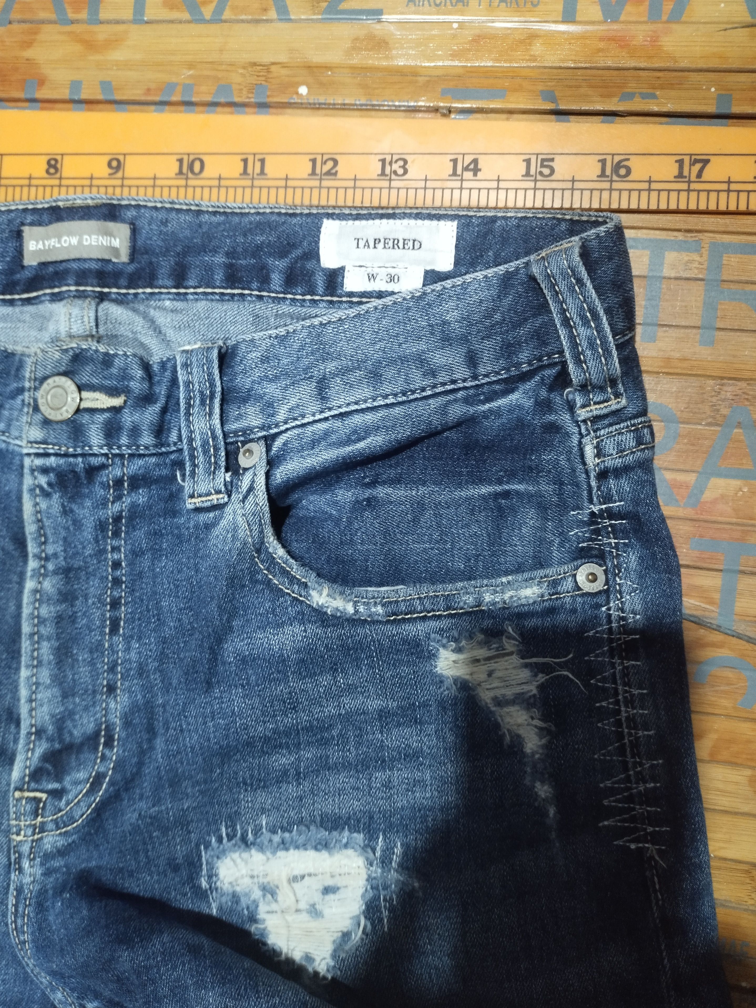 Vintage Bayflow Denim Tapered "Atretchable" Sz 30" Size US 30 / EU 46 - 4 Thumbnail
