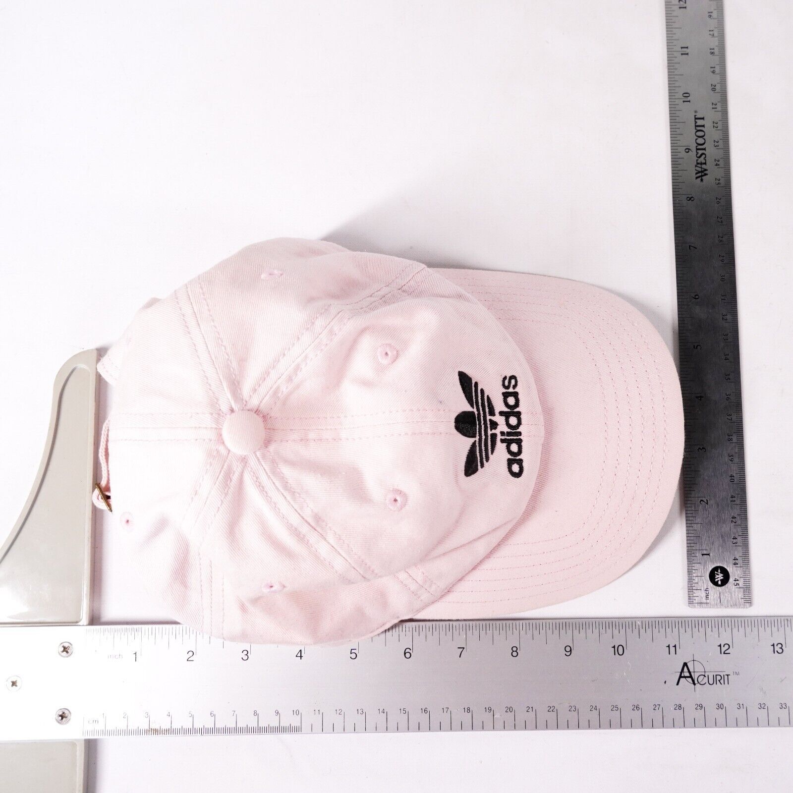Adidas Adidas Logo Baseball Hat Adjustable Buckle Strap Cap Pink Size ONE SIZE - 9 Thumbnail