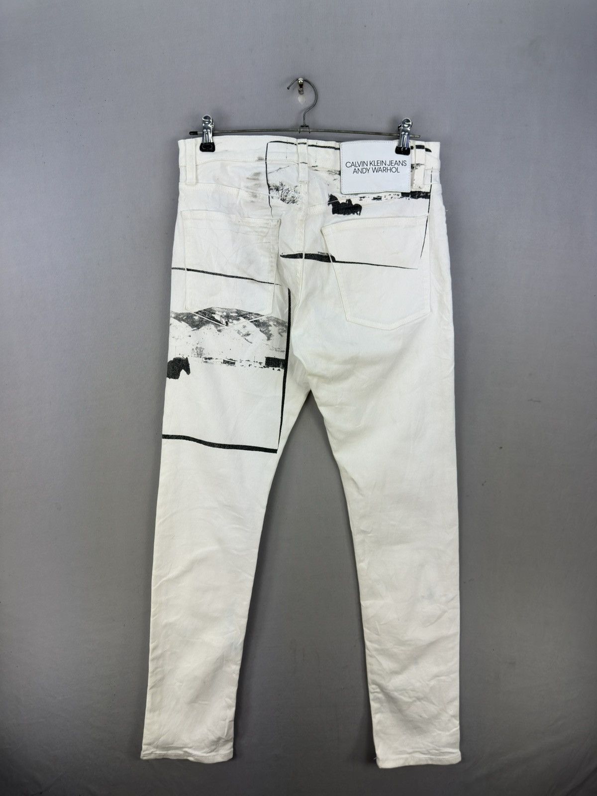 Andy Warhol × Calvin Klein 205W39NYC Calvin Klein X Andy Warhol Visual Art White Denim Jeans Size US 32 / EU 48 - 5 Thumbnail