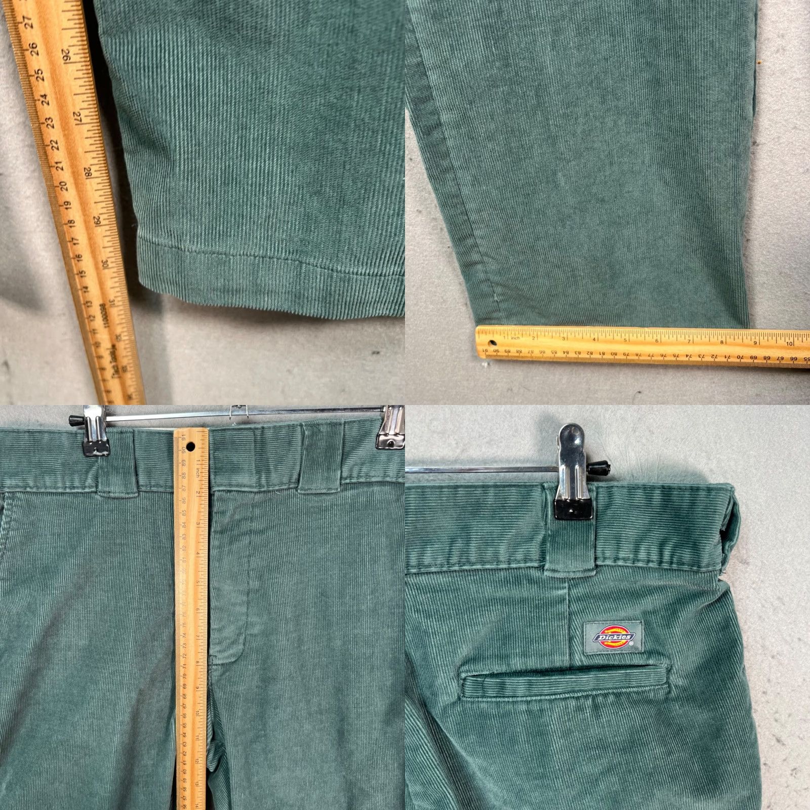 Dickies Mens Size 32 Green Corduroy Regular Fit Straight Leg Chino Pants