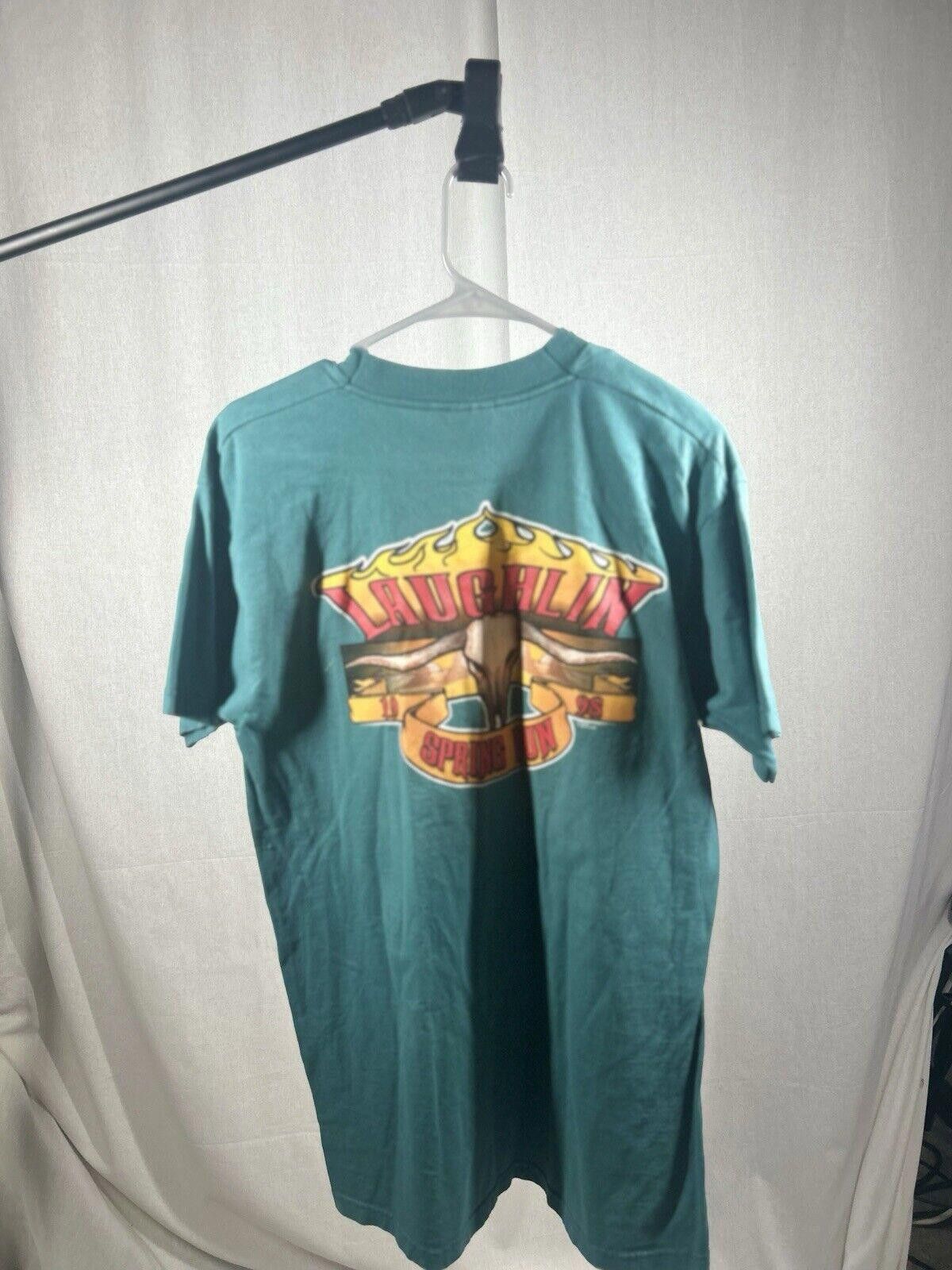 Fruit Of The Loom 1998 Laughlin Spring Run Motorcycle Rally T-Shirt Size US L / EU 52-54 / 3 - 2 Thumbnail
