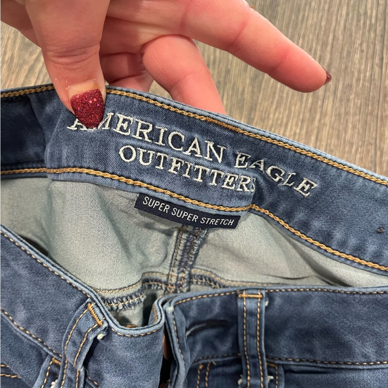 American Eagle Outfitters American Eagle Hi-Rise Jegging Jeans Super Stretch Size 2 Size 26" / US 2 / IT 38 - 7 Thumbnail