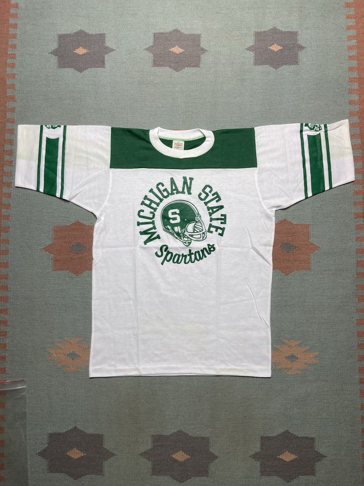 Vintage 70s graphic t shirt Michigan state university MSU football M Size US M / EU 48-50 / 2 - 2 Thumbnail