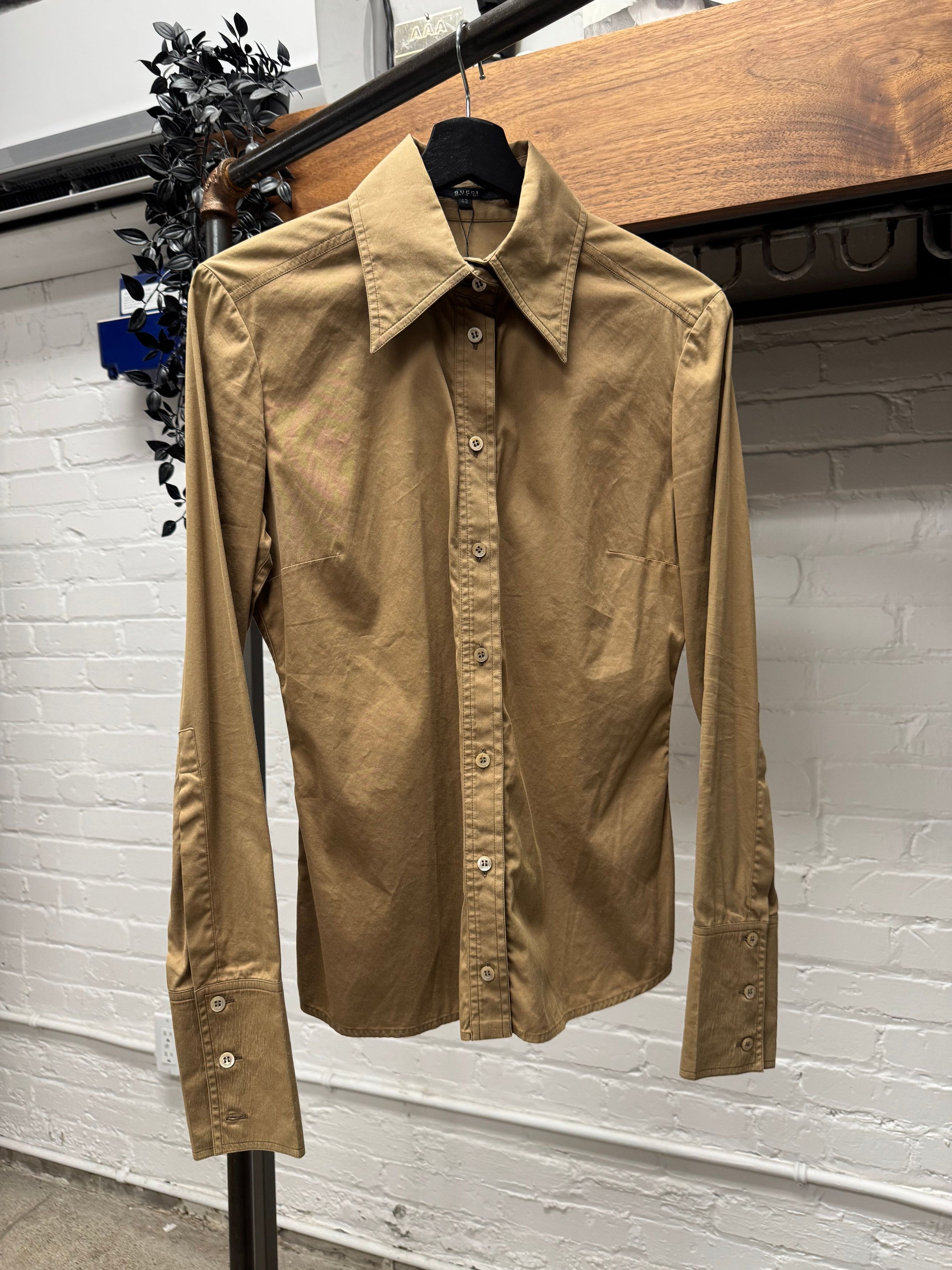 Gucci SS2003 Gucci by Tom Ford Western Collared Button Up Shirt Size US S / EU 44-46 / 1 - 1 Thumbnail