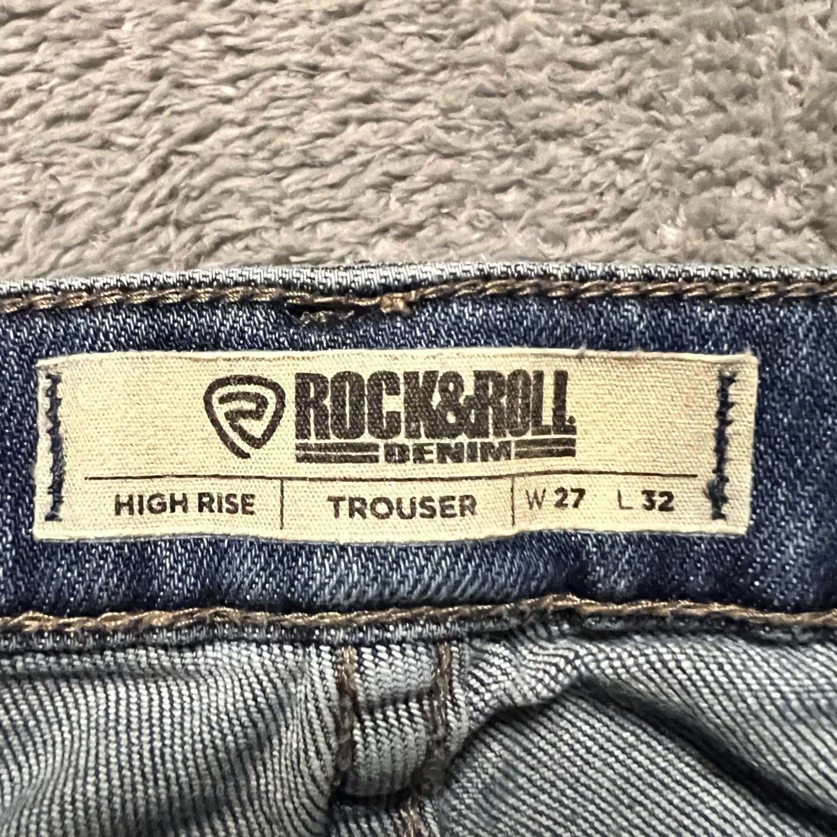 Vintage Rock & Roll Cowgirl Jeans Womens 27 x 32 Blue Mid Rise Flare Western Riding Chore Mens? Womens Size 27" / US 4 / IT 40 - 7 Thumbnail