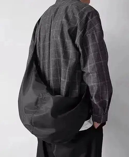 Fashion Hip Hop Side Shoulder Bag Messenger Bag Belt Bag in Black, Men's