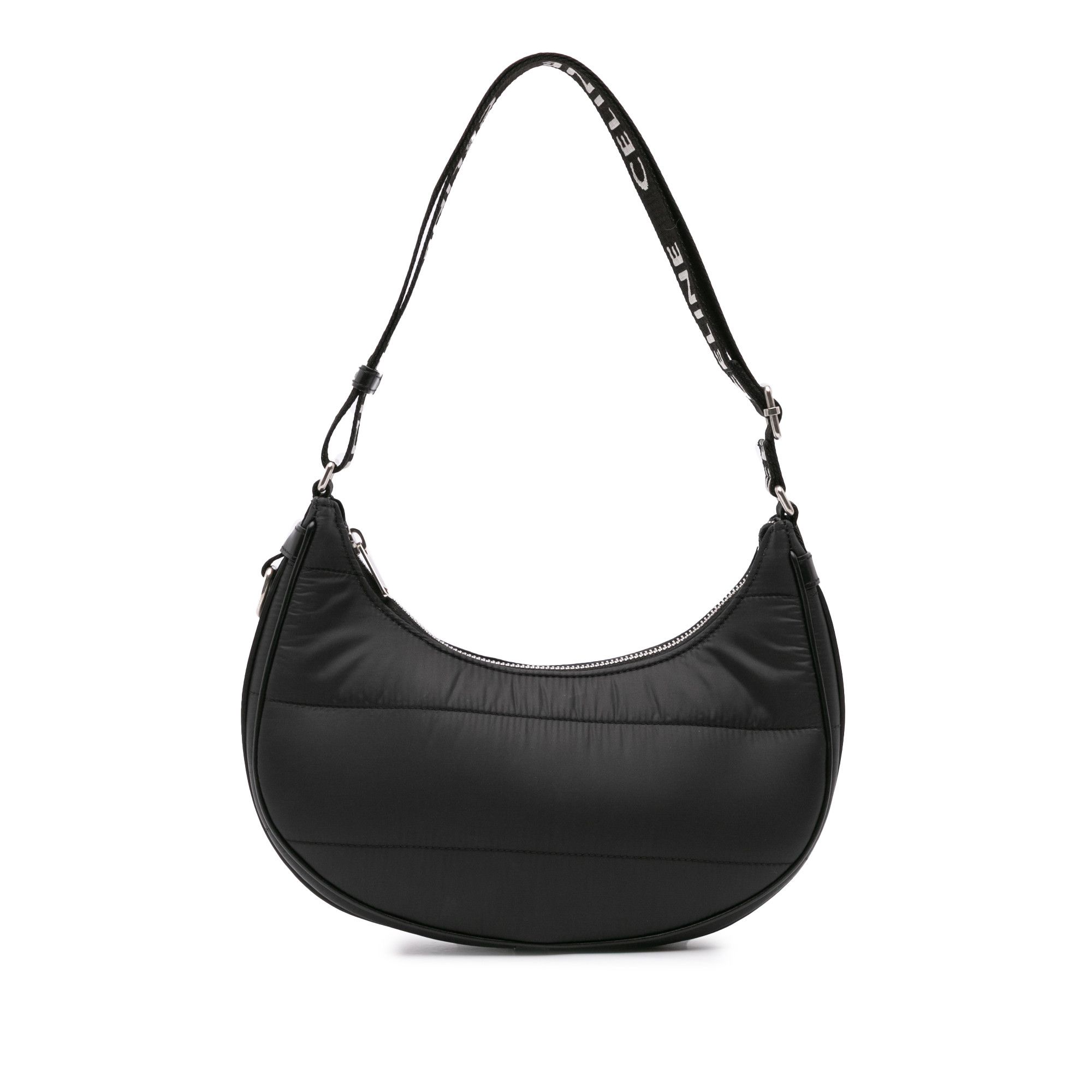 Celine Nylon Ava Shoulder Bag in Black, Women's