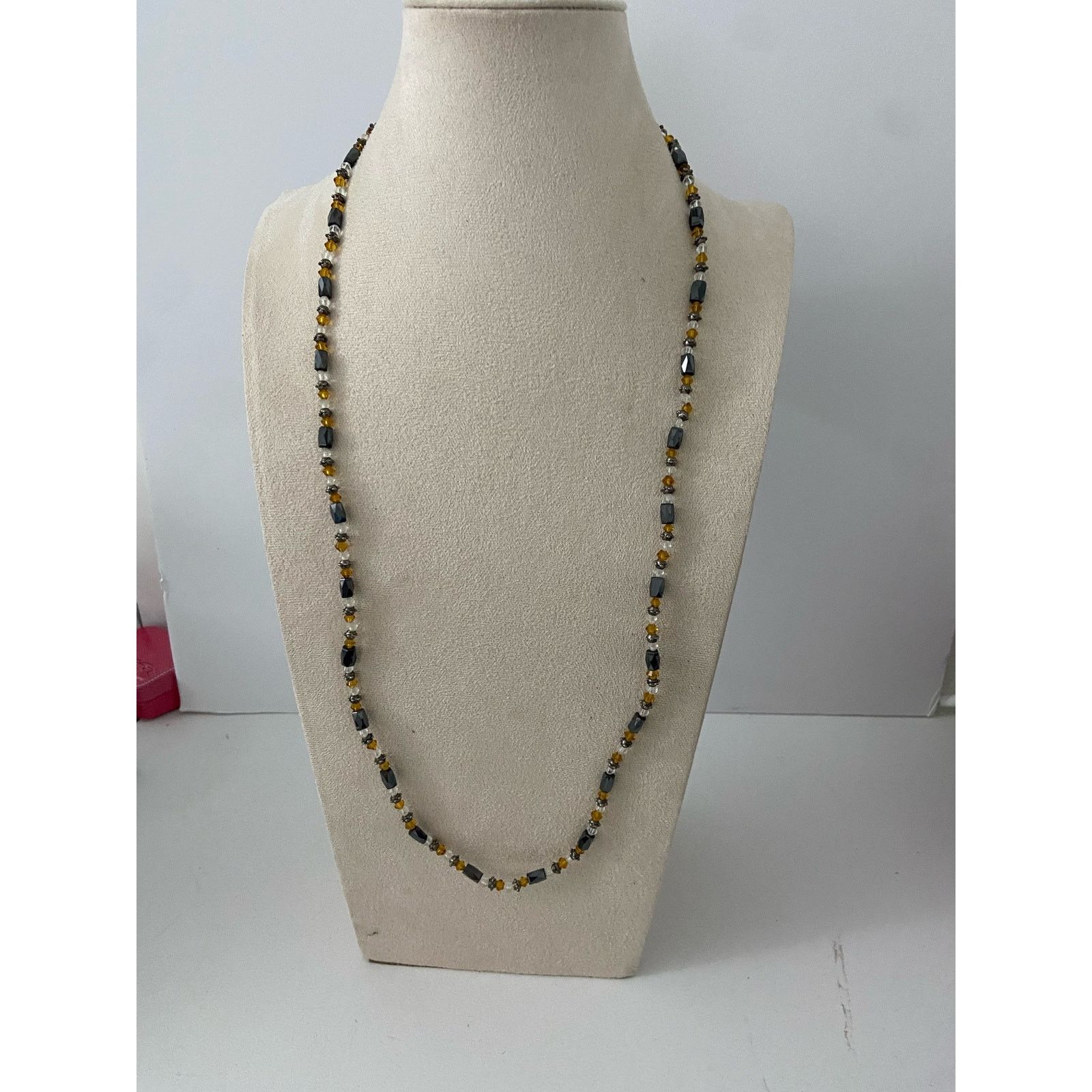 Other Black and white disc bead necklace and earring set Size ONE SIZE - 1 Thumbnail