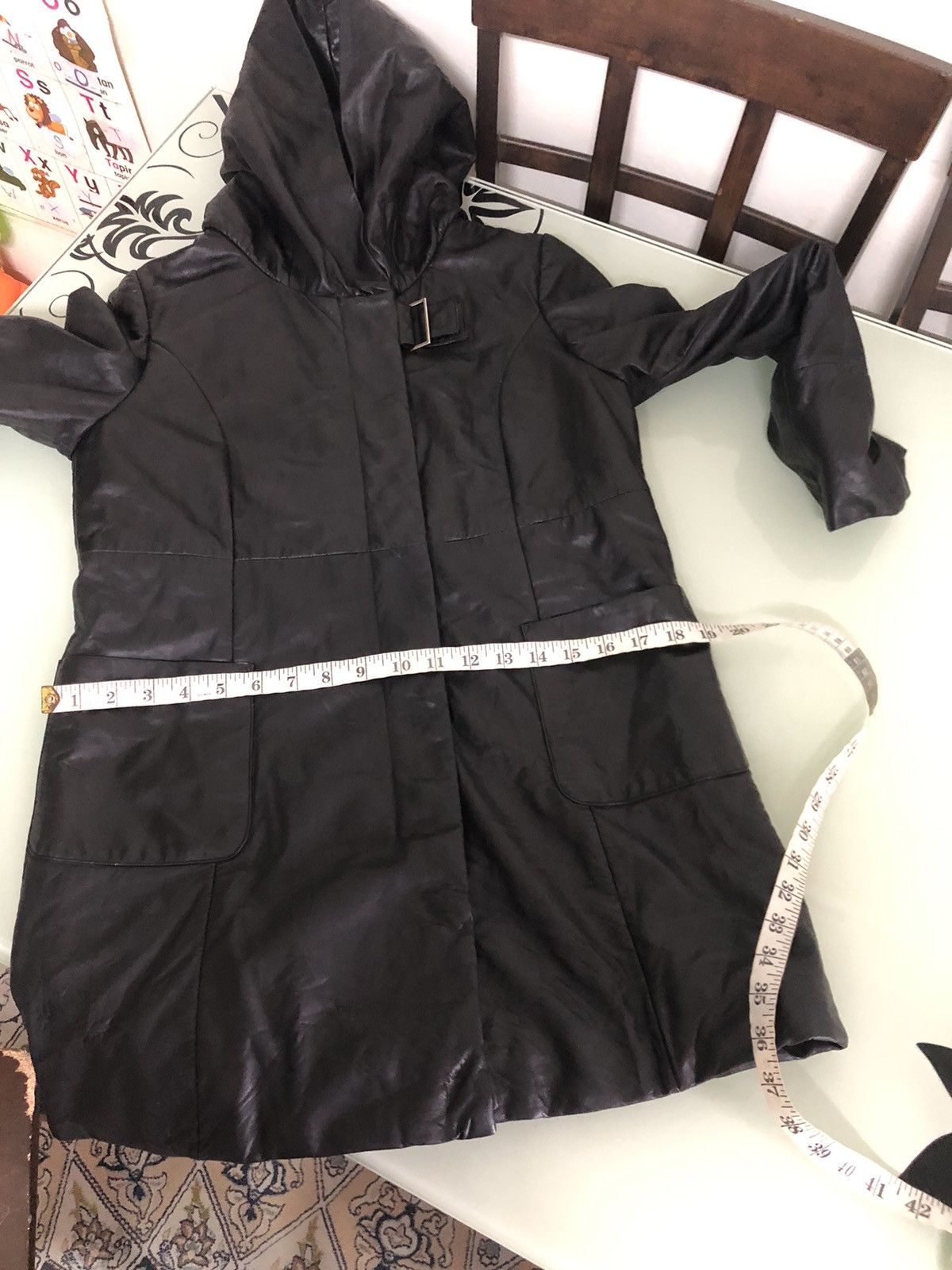 Balmain 🏴 Vintage Balmain Paris Soft Leather Long Jacket Wt Hoodie Size S / US 4 / IT 40 - 23 Thumbnail