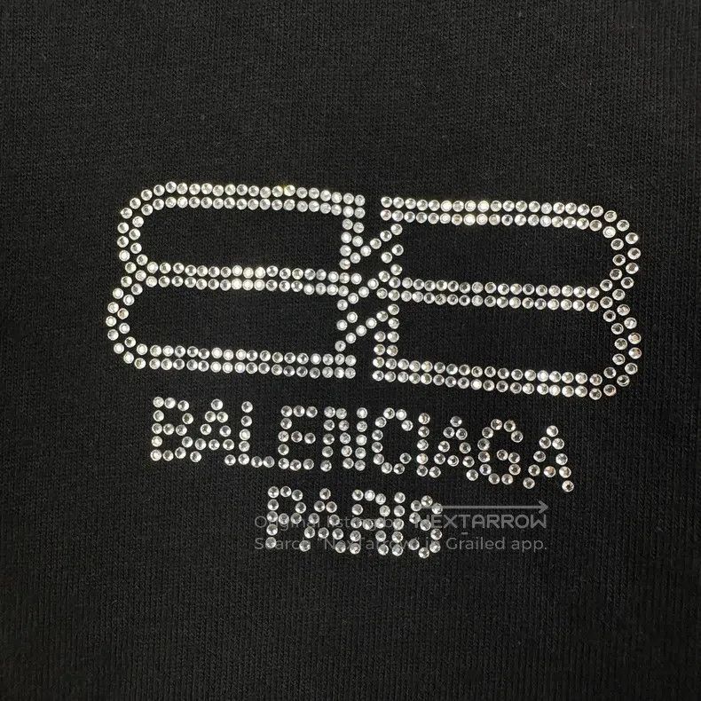 Balenciaga Balenciaga Black diamond double B lock logo short-sleeve Size US XXS / EU 40 - 6 Thumbnail