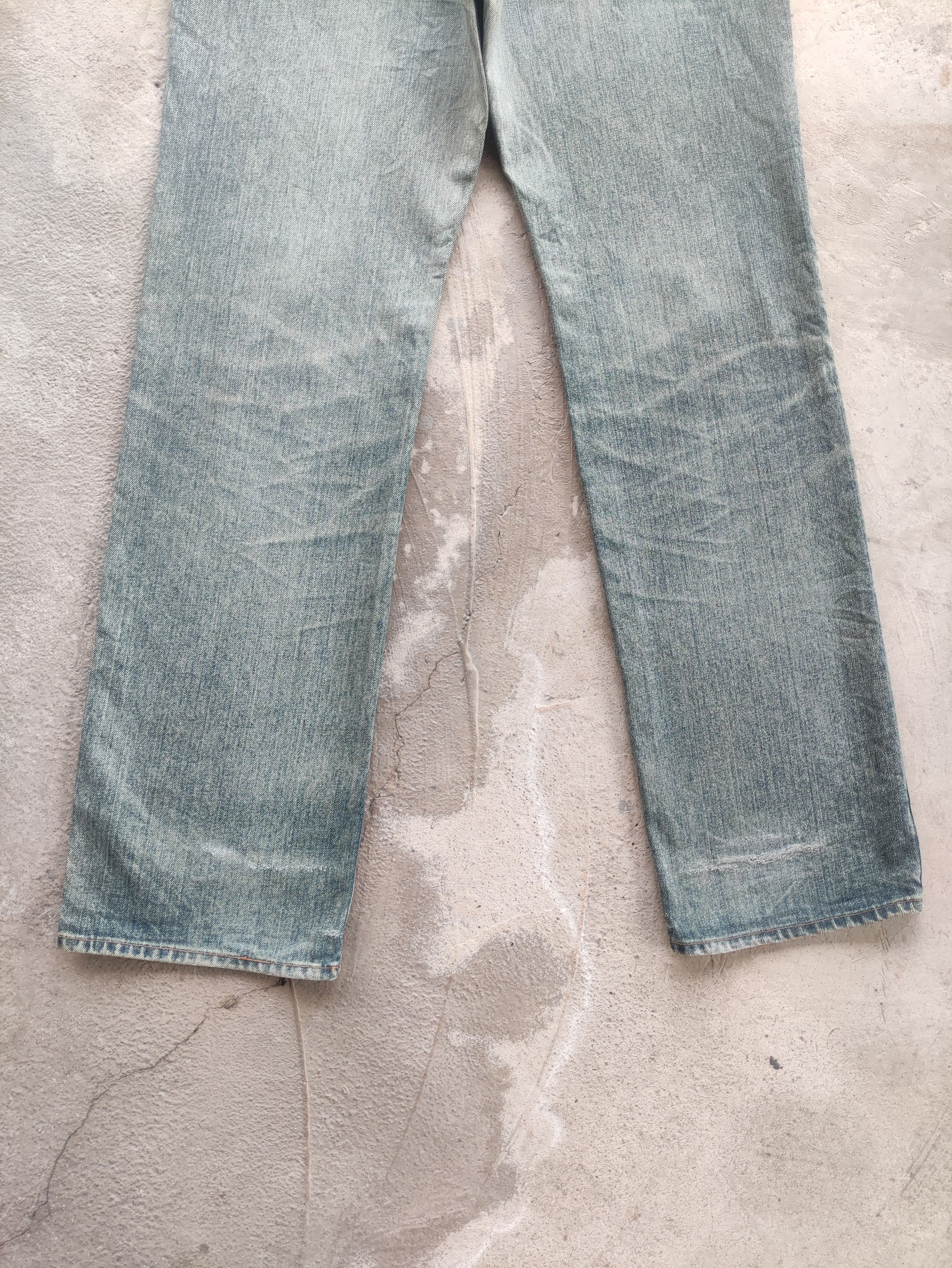 Big John Vintage Big John Japan Jean Distressed Faded Denim Size US 35 - 10 Thumbnail