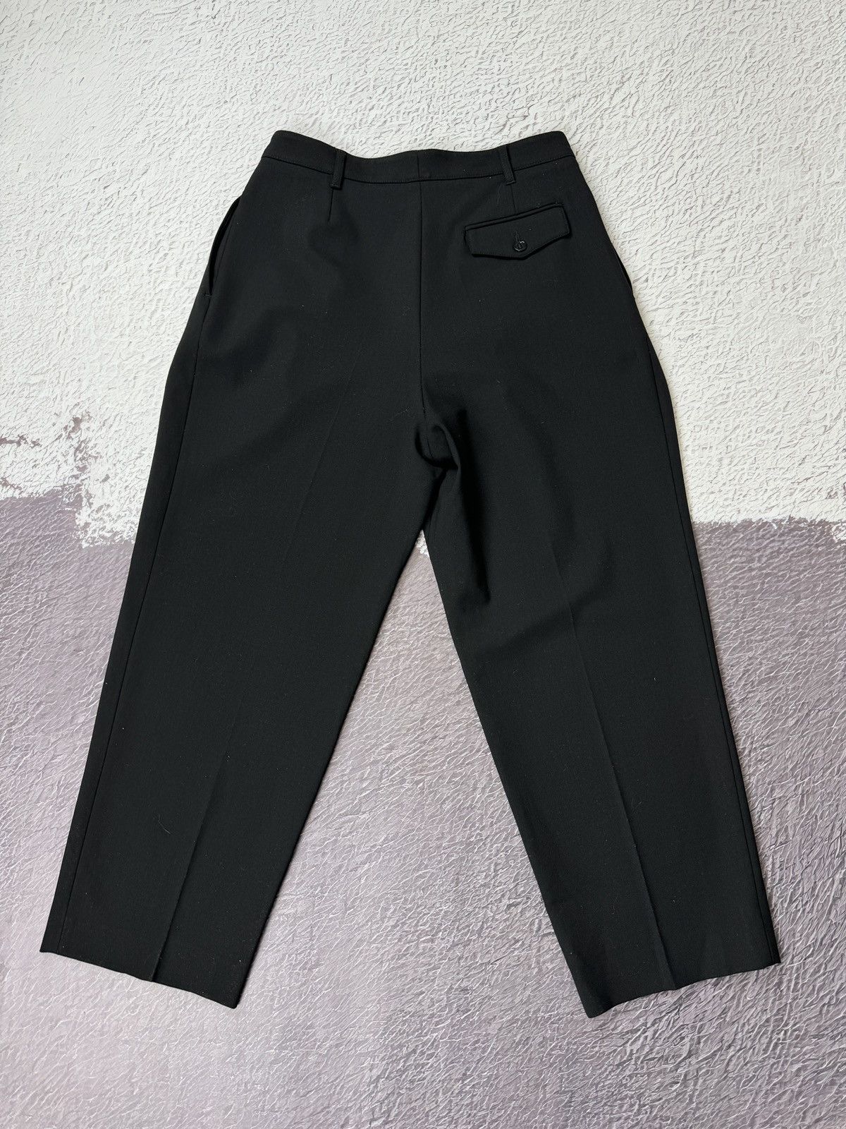 Etro Etro black wool wide classic dress pants made in Italy Size 27" / US 4 / IT 40 - 11 Thumbnail
