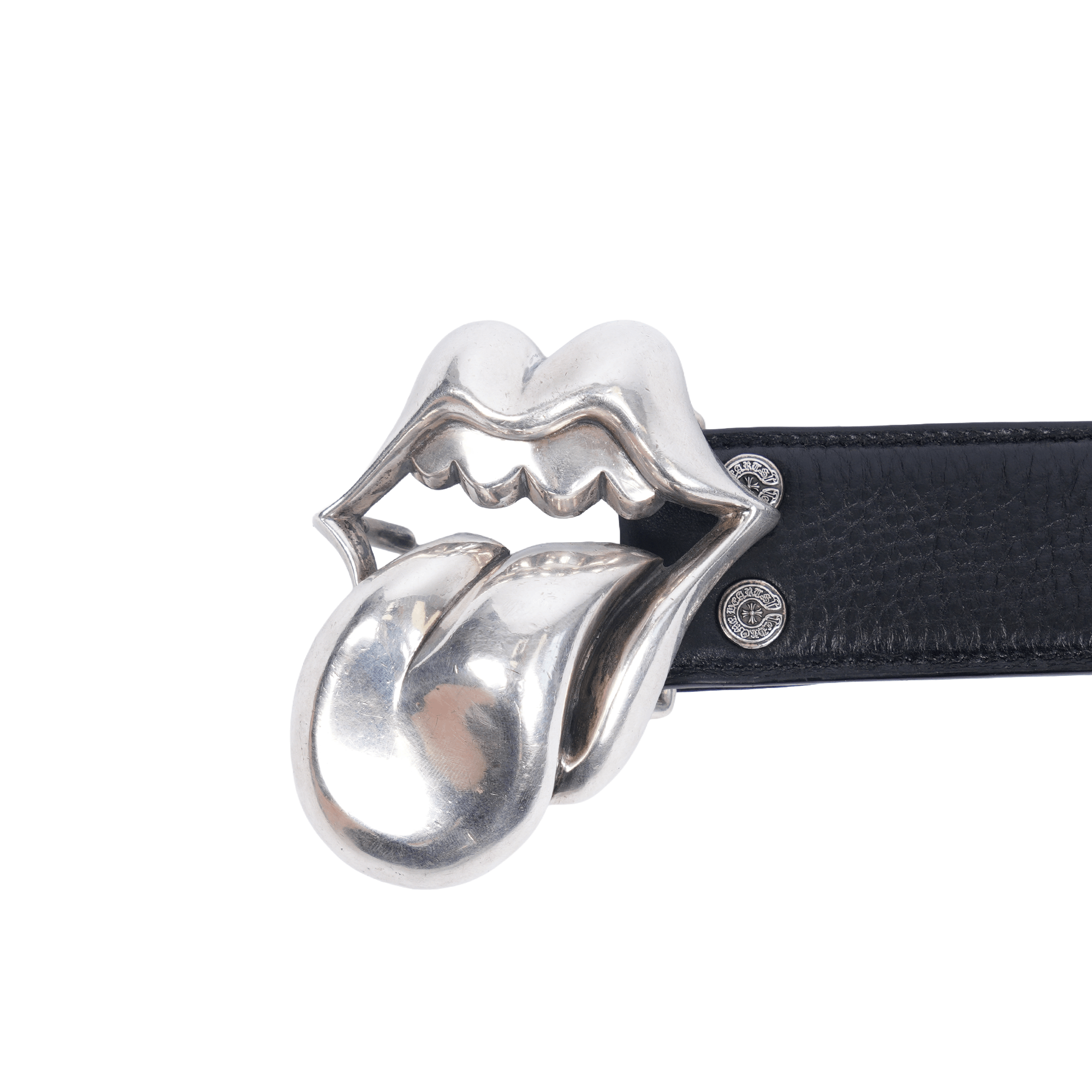 Chrome Hearts CHROME HEARTS ROLLING STONES BUCKLE WITH PLAIN BLACK STRAP Size ONE SIZE - 2 Thumbnail