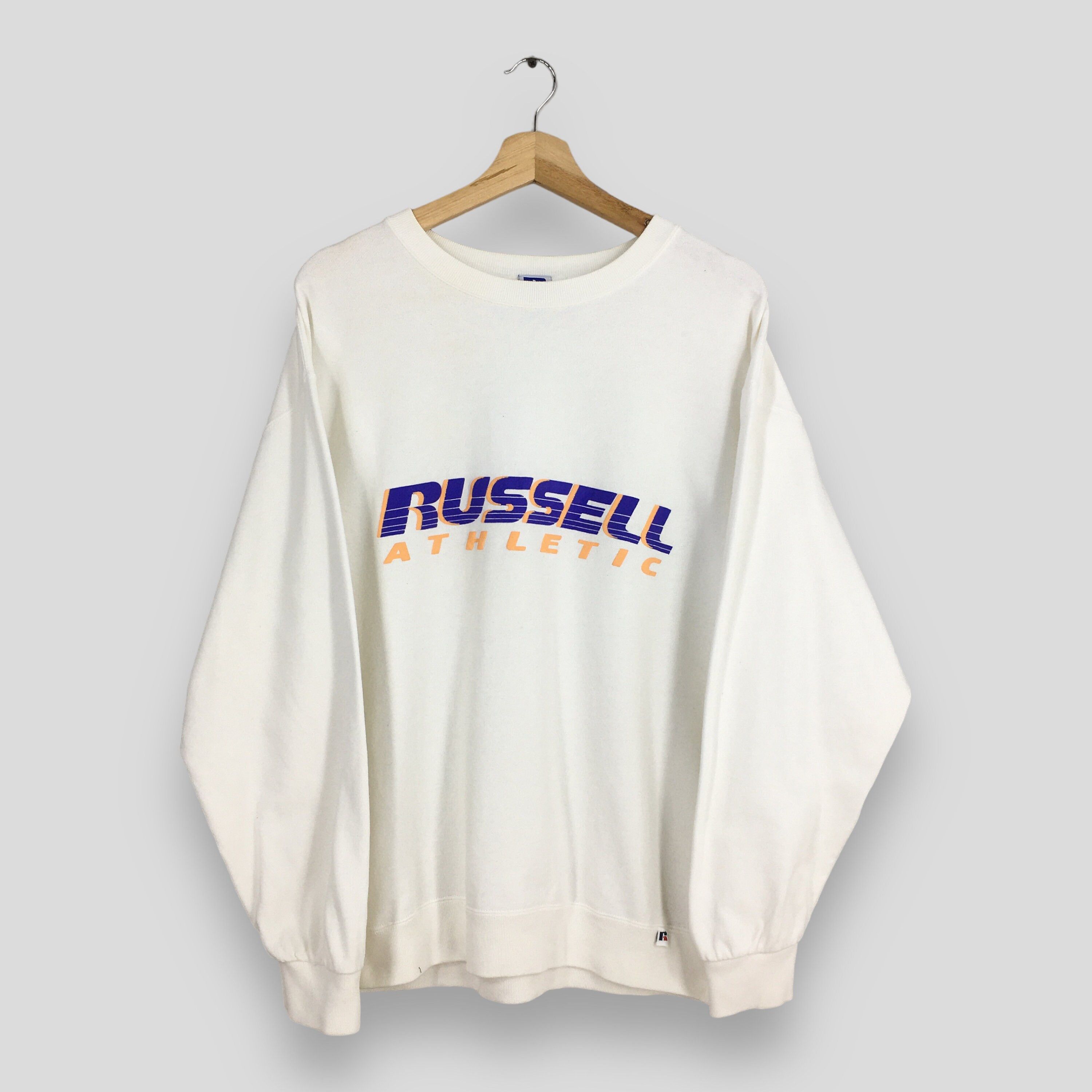 Russell Athletic Vintage 90s Russell Athletic White Sweatshirt Medium Size US M / EU 48-50 / 2 - 1 Thumbnail