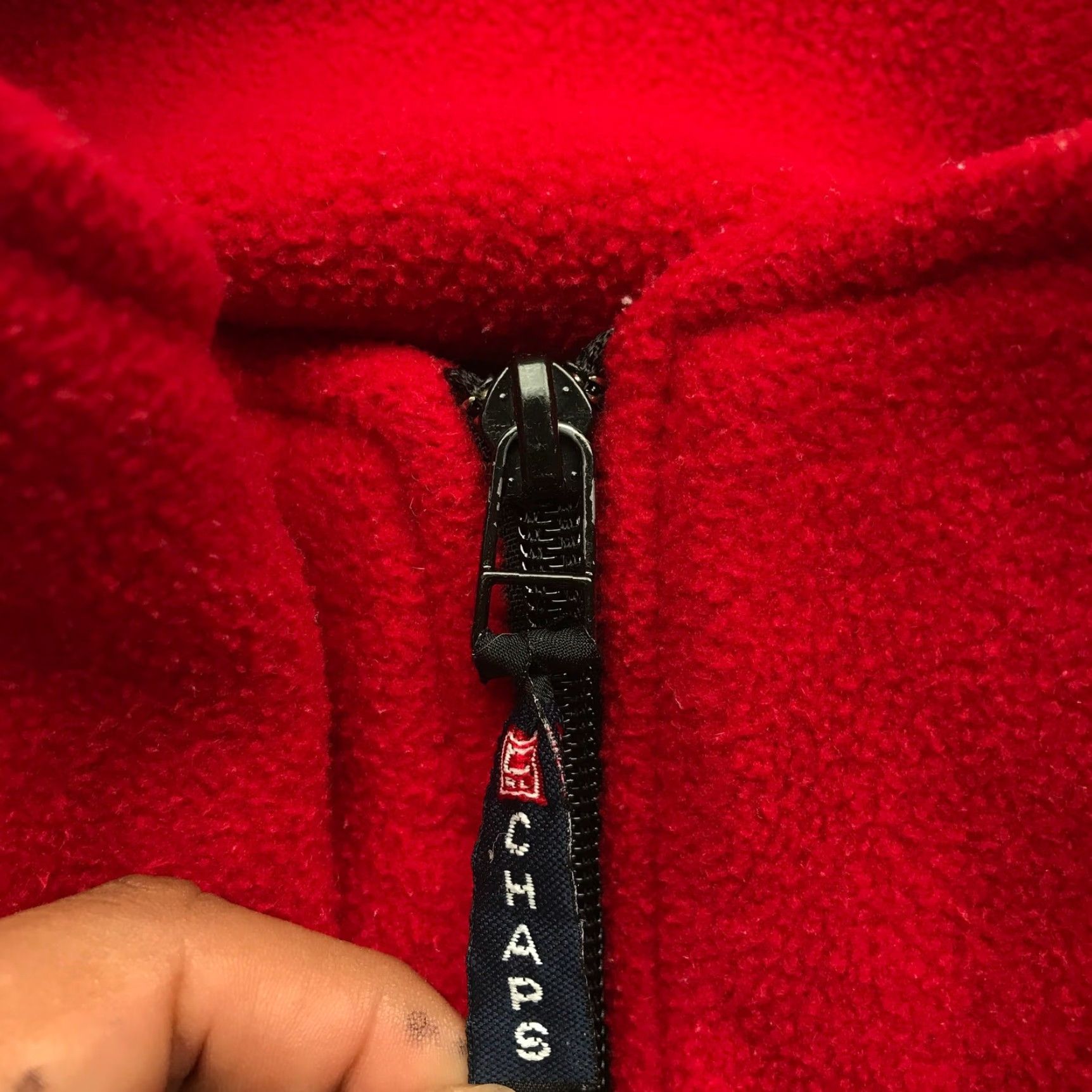 Ralph Lauren VINTAGE Chaps Ralph Lauren Fleece 1/4 Zip Pullover Sweater Men M Red Logo Knit Warm Casual Mens 1990s 80s Retro Vintage Size US M / EU 48-50 / 2 - 7 Thumbnail