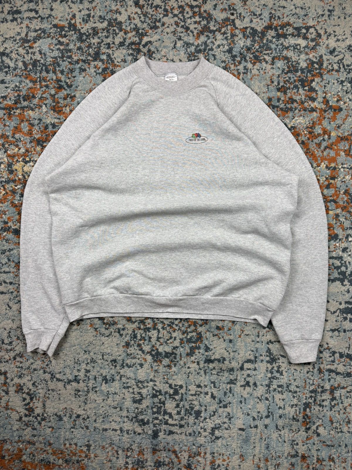 Fruit Of The Loom × Vintage Vintage 90s fruit of the loom heather grey basic sweatshirt Size US L / EU 52-54 / 3 - 1 Thumbnail