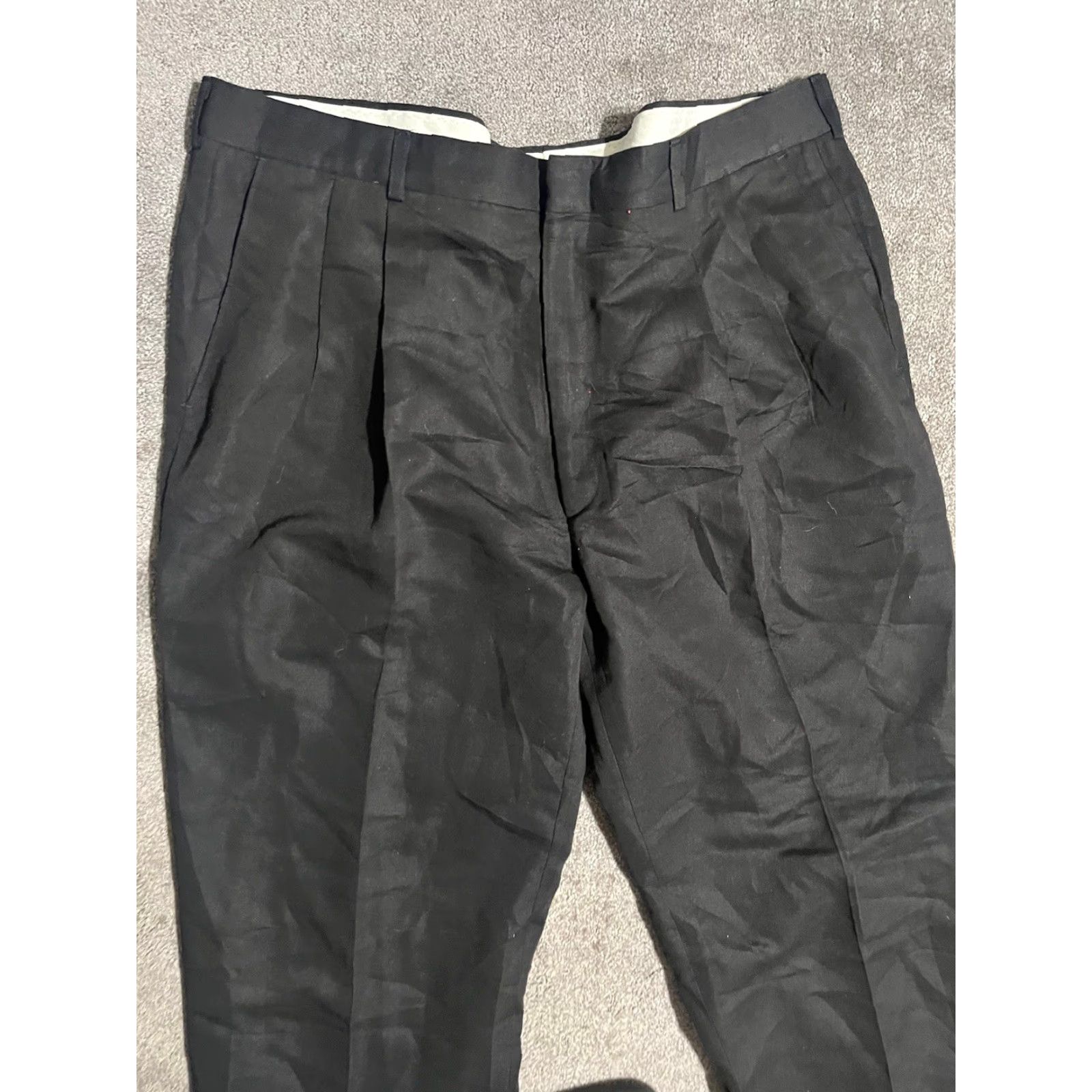 Haggar Haggar Pants Men 40x30 Black Label Pleated Front Stretch Waist Size US 40 / EU 56 - 2 Thumbnail
