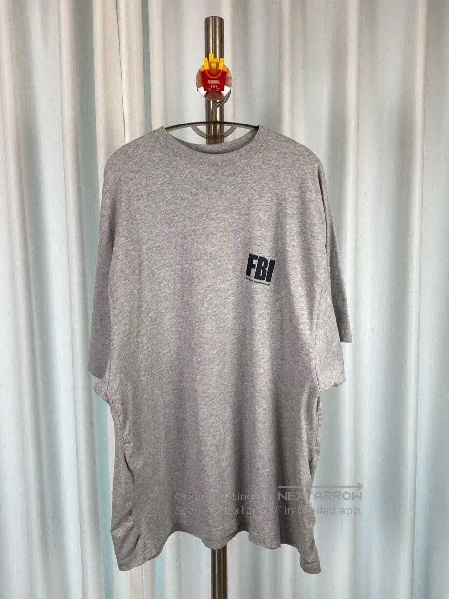 Balenciaga Balenciaga FBI Logo Gray Short Sleeve T-Shirt. Size US M / EU 48-50 / 2 - 1 Thumbnail