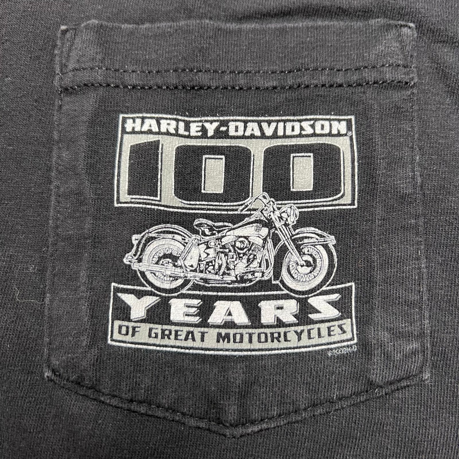 Harley Davidson Vintage Harley-Davidson T-shirt flame Flint/Burton, MI Sz XL Size US XL / EU 56 / 4 - 6 Thumbnail