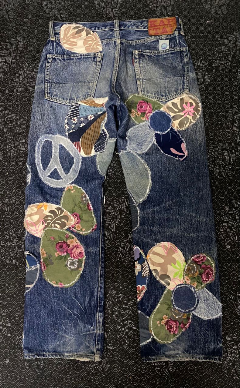 Kapital VINTAGE KAPITAL KIRO HIRATA HIPPIE SELVEGDE DENIM Size US 33 - 3 Thumbnail