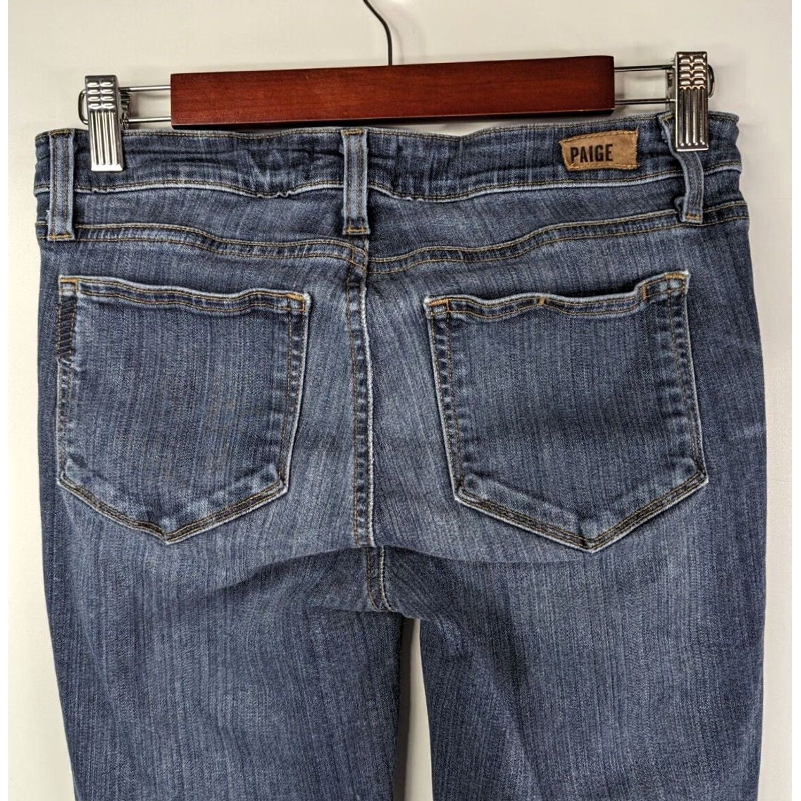 Paige Paige Verdugo Jeans Ankle Blue 27 Skinny Women Denim Raw Hem Belt Loops 5-Pocket Made in USA Size 27" / US 4 / IT 40 - 6 Thumbnail