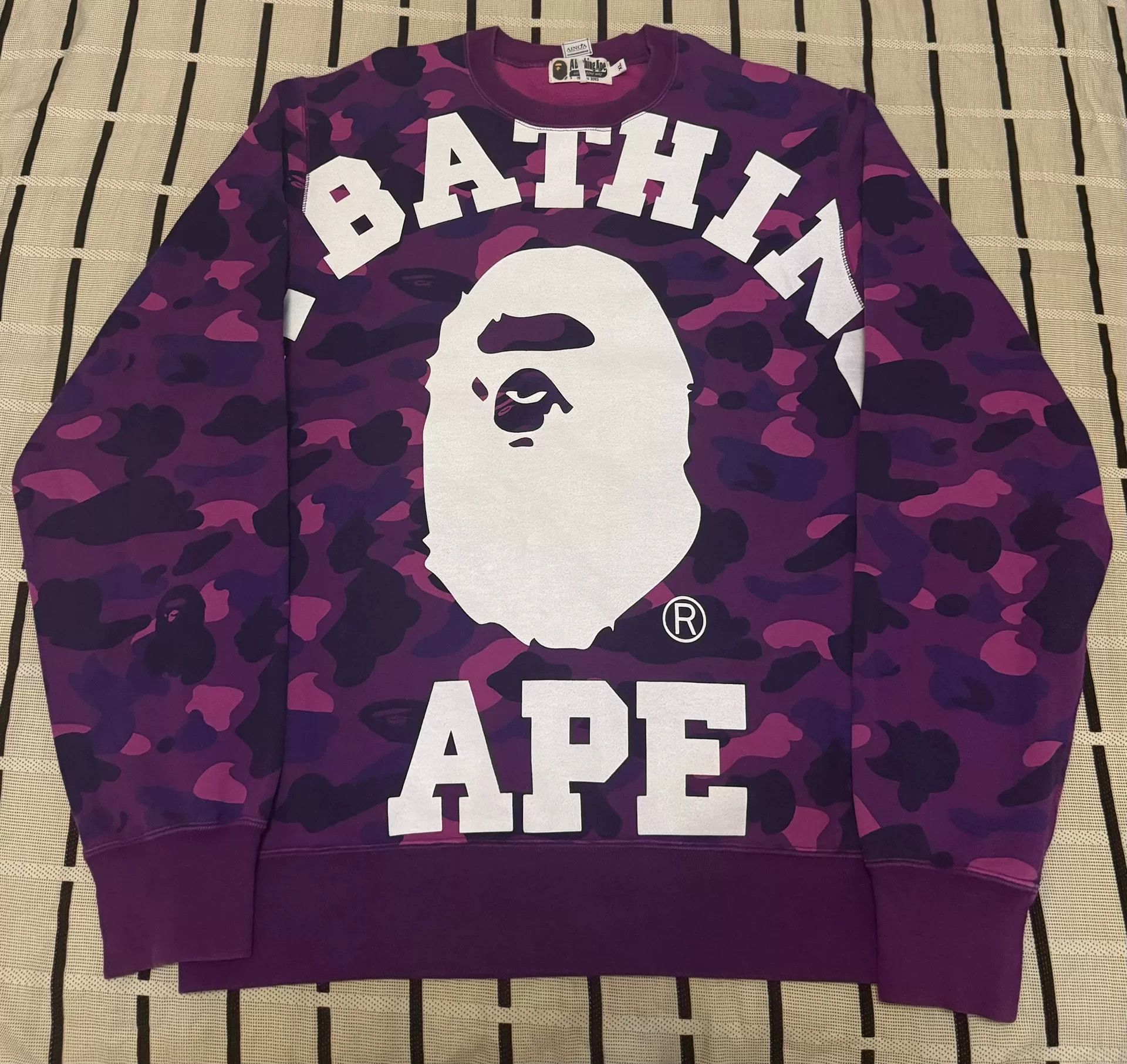 Bape Bape Camo Ape Head Purple Hoodie XL Men Size US XL / EU 56 / 4 - 1 Thumbnail