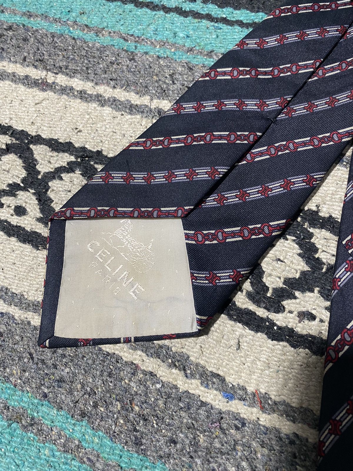 Celine Celine Chain Pattern tie Size ONE SIZE - 6 Thumbnail