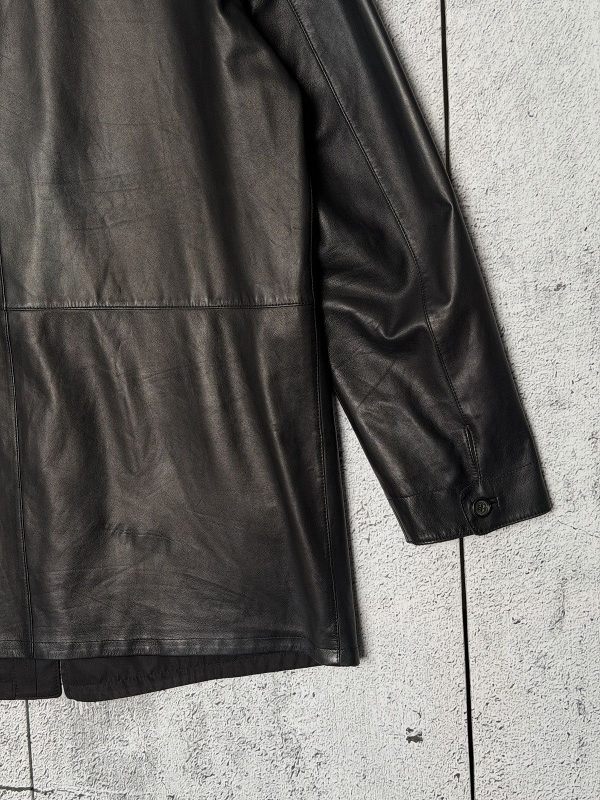 Ermenegildo Zegna Ermenegildo Zegna Mens Reversible Leather Zip-Up Coat Jacket Size US L / EU 52-54 / 3 - 11 Thumbnail