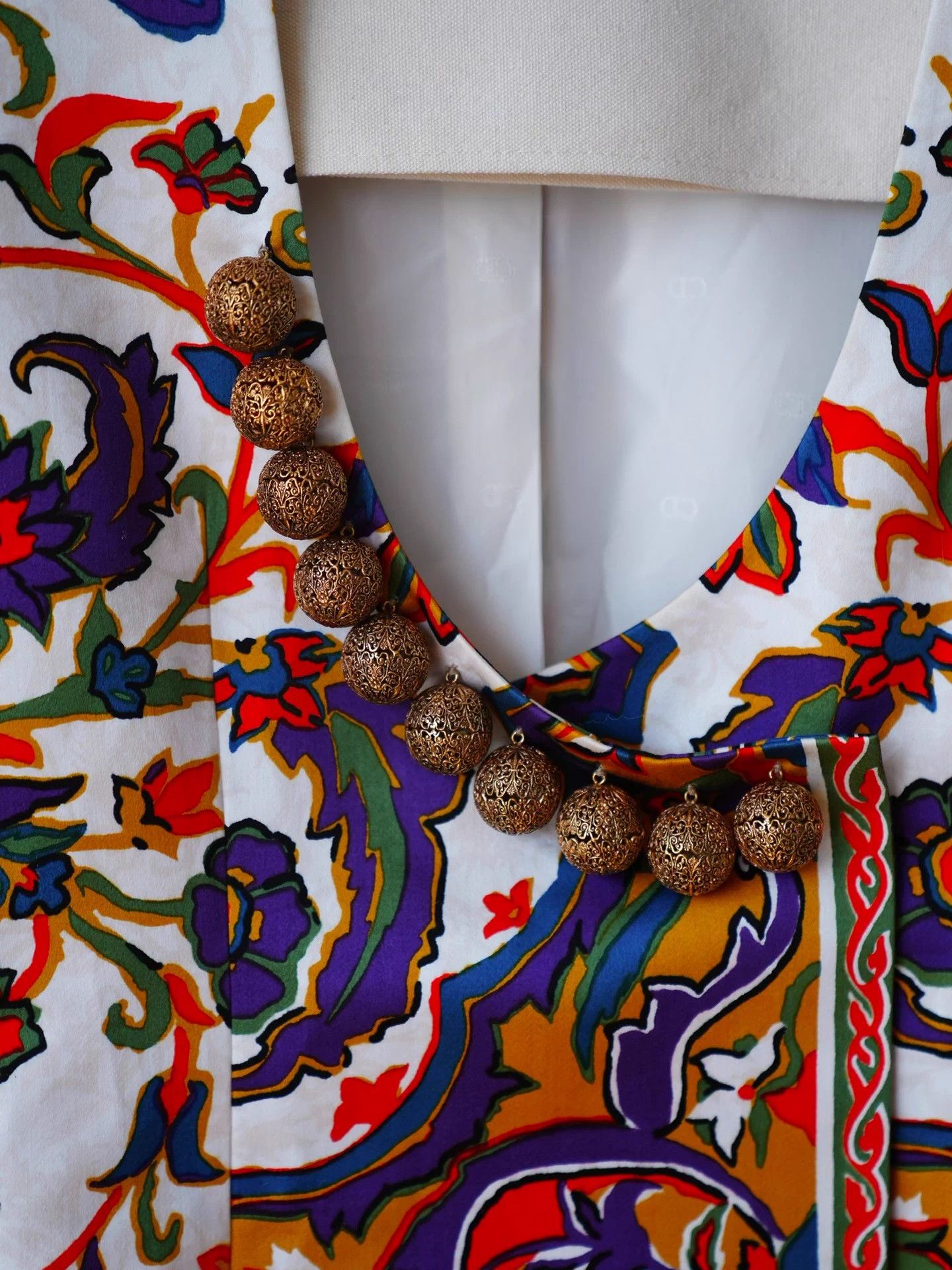 Christian Dior Monsieur Christian Dior 90s Ferre Art Nouveau Floral Suit Fr38 Size S / US 4 / IT 40 - 5 Thumbnail