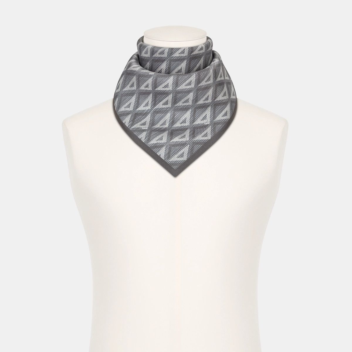 Dior o1bcso1str1224 Size:OS/ CD Diamond Bandana in Grey Silk Size ONE SIZE - 4 Thumbnail