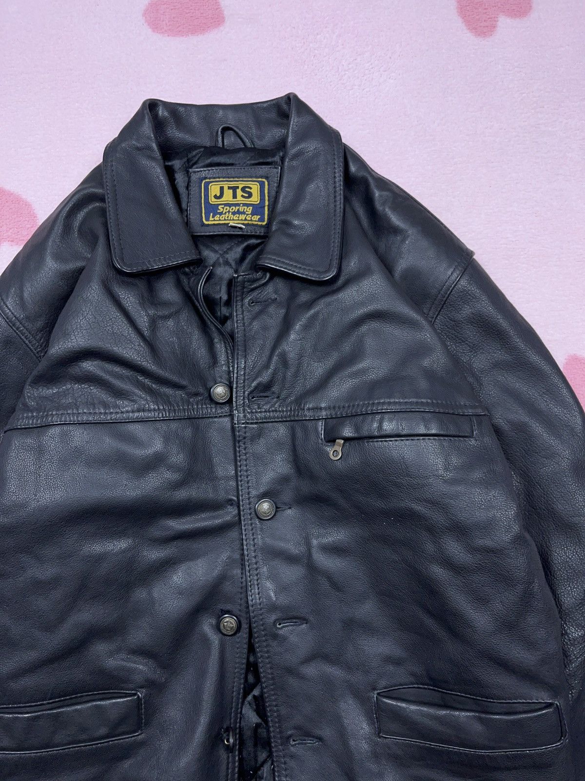 Genuine Leather × Japanese Brand × Vintage ➕ vintage y2k heavy leather short coat parka jacket Size US M / EU 48-50 / 2 - 4 Thumbnail