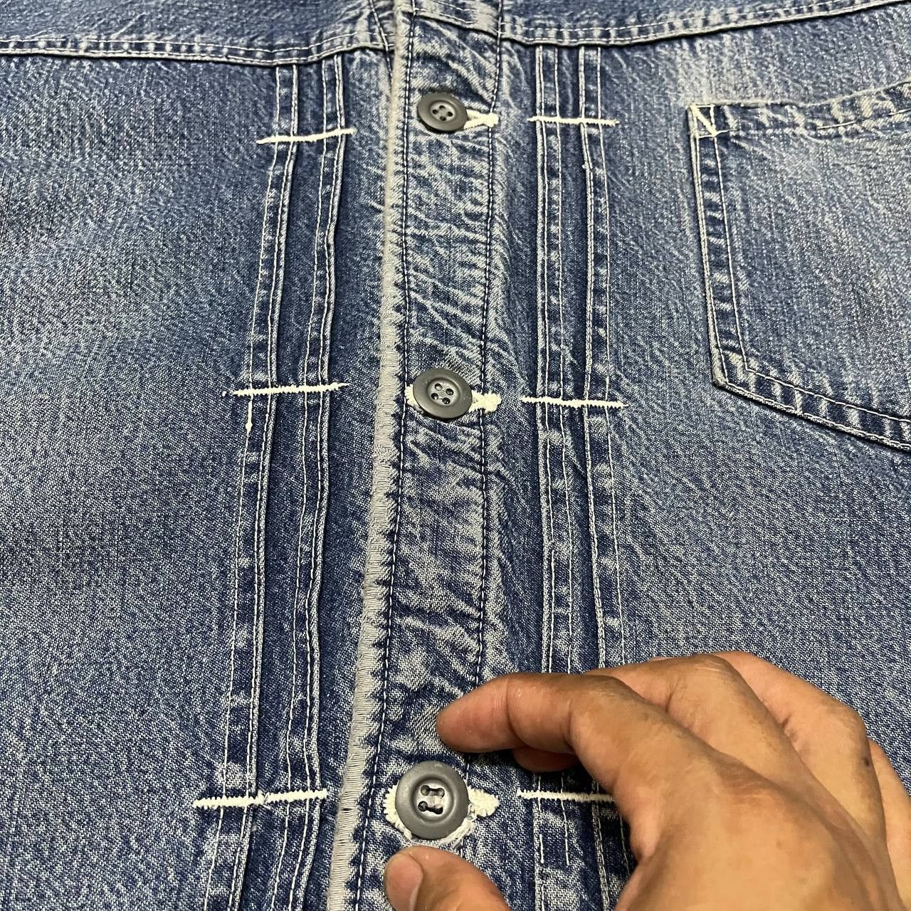 Blue Blue Japan Vintage HRM Hollywood Ranch Market Blanket Denim Jacket Size US L / EU 52-54 / 3 - 7 Thumbnail