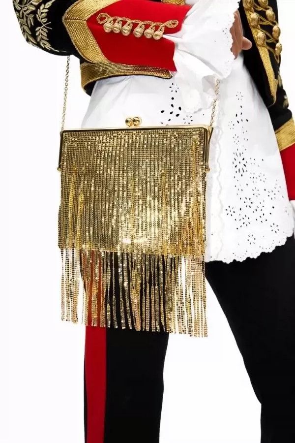 Paco Rabanne Paco Rabanne x H&M 2023 party bag with gold lipstick fringe Size ONE SIZE - 9 Thumbnail