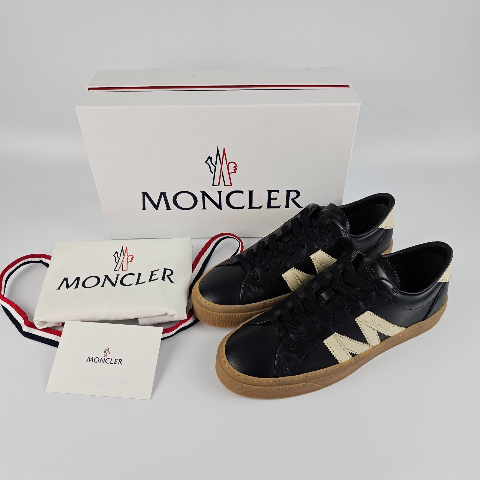 Moncler MONCLER Monaco2 Men's Black Sneakers New Size US 6 / EU 39 - 3 Thumbnail