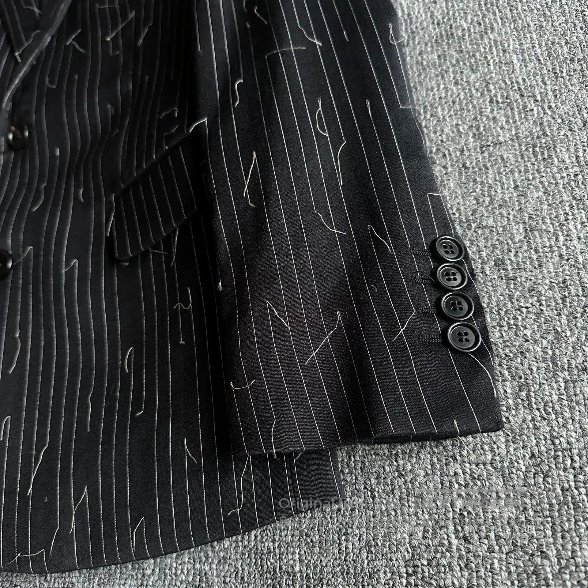 Dior dior homme black striped wool suit. Size US M / EU 48-50 / 2 - 2 Thumbnail