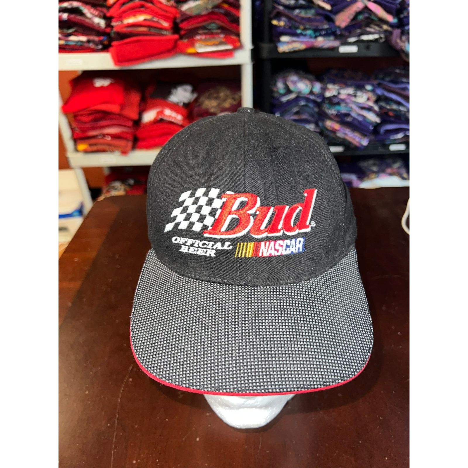 Vintage Vintage Nascar Hat Budwesier Bud beer Racing Cap USA 90s Size ONE SIZE - 2 Thumbnail