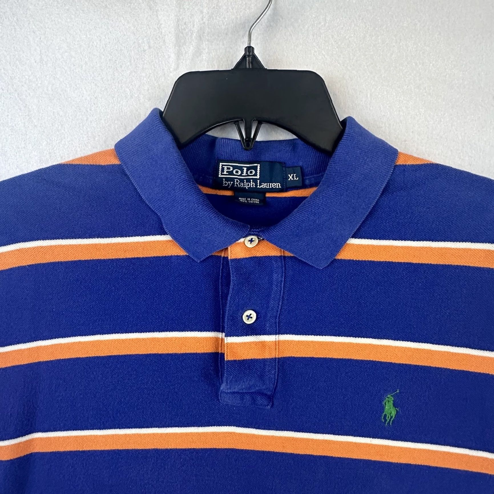 Polo Ralph Lauren Polo Ralph Lauren Rugby Shirt Mens XL Striped Green Pony Short Sleeve Polo Shirt Size US XL / EU 56 / 4 - 2 Thumbnail