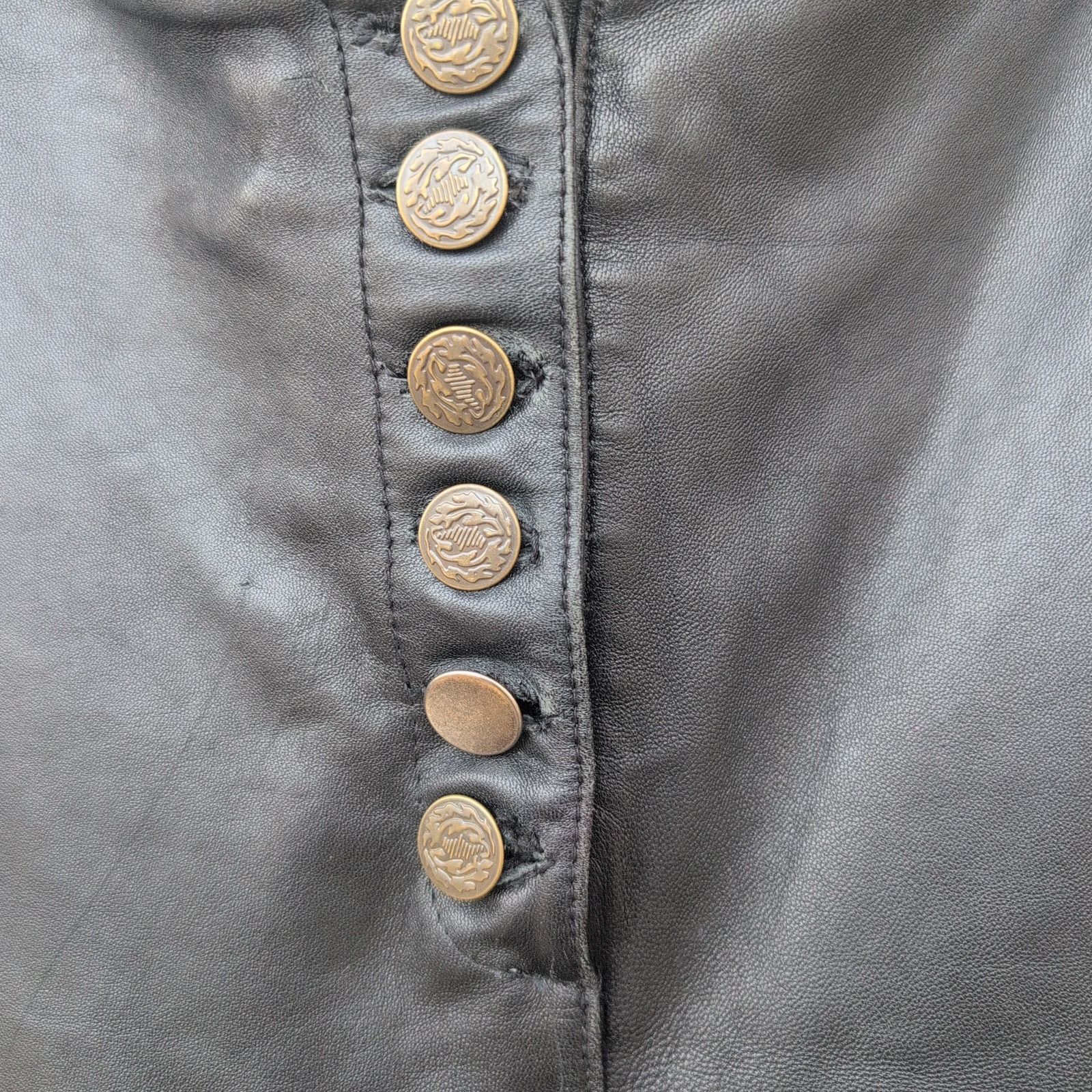 Worthington Vtg Worthington HighWaist WideLeg 100% LeatherPants Women's8 Size 30" / US 8 / IT 44 - 3 Thumbnail