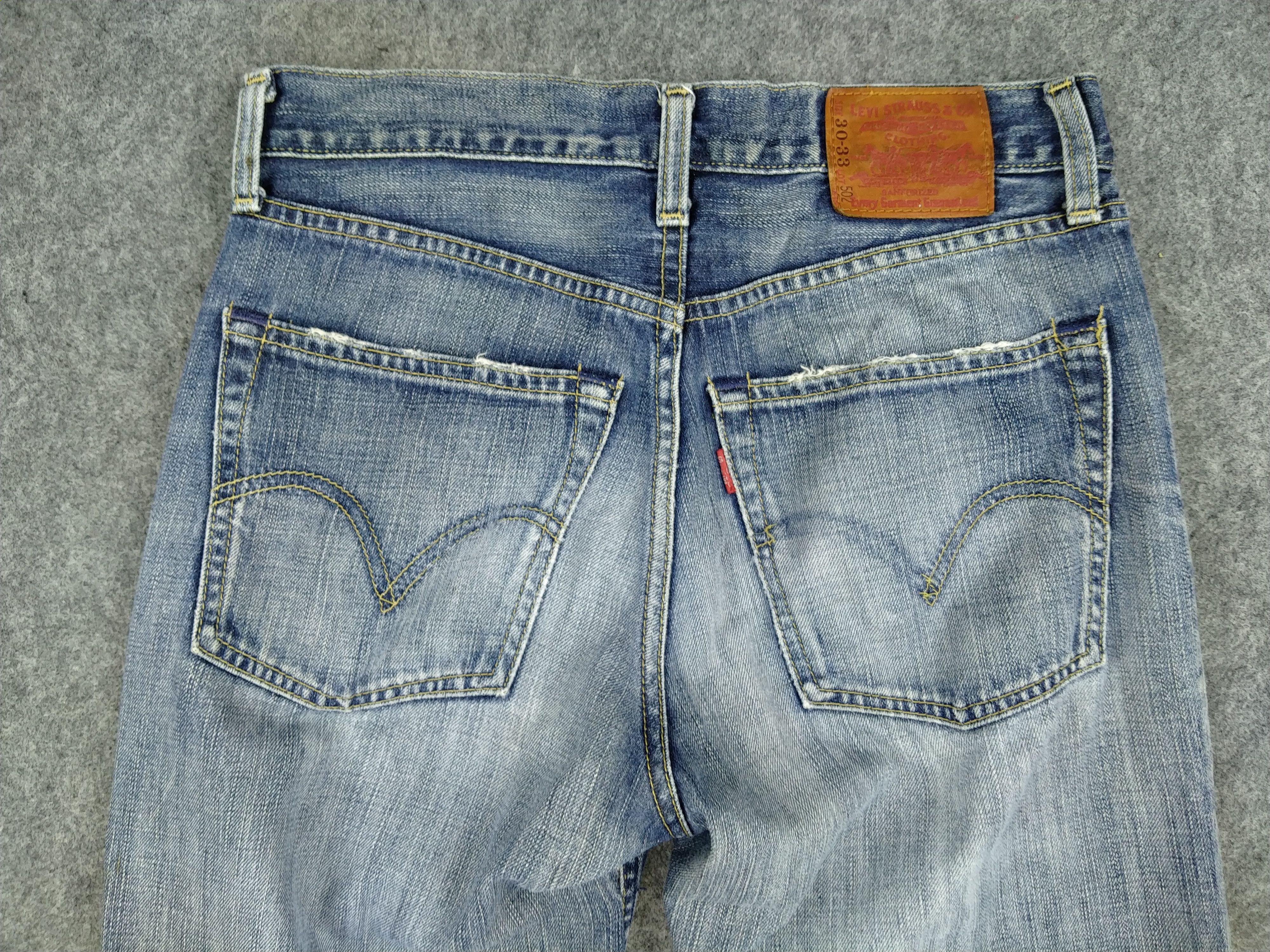 Levi's Blue Vintage Levi's 502 Distressed Ripped Denim -JN167 Size US 30 / EU 46 - 4 Thumbnail