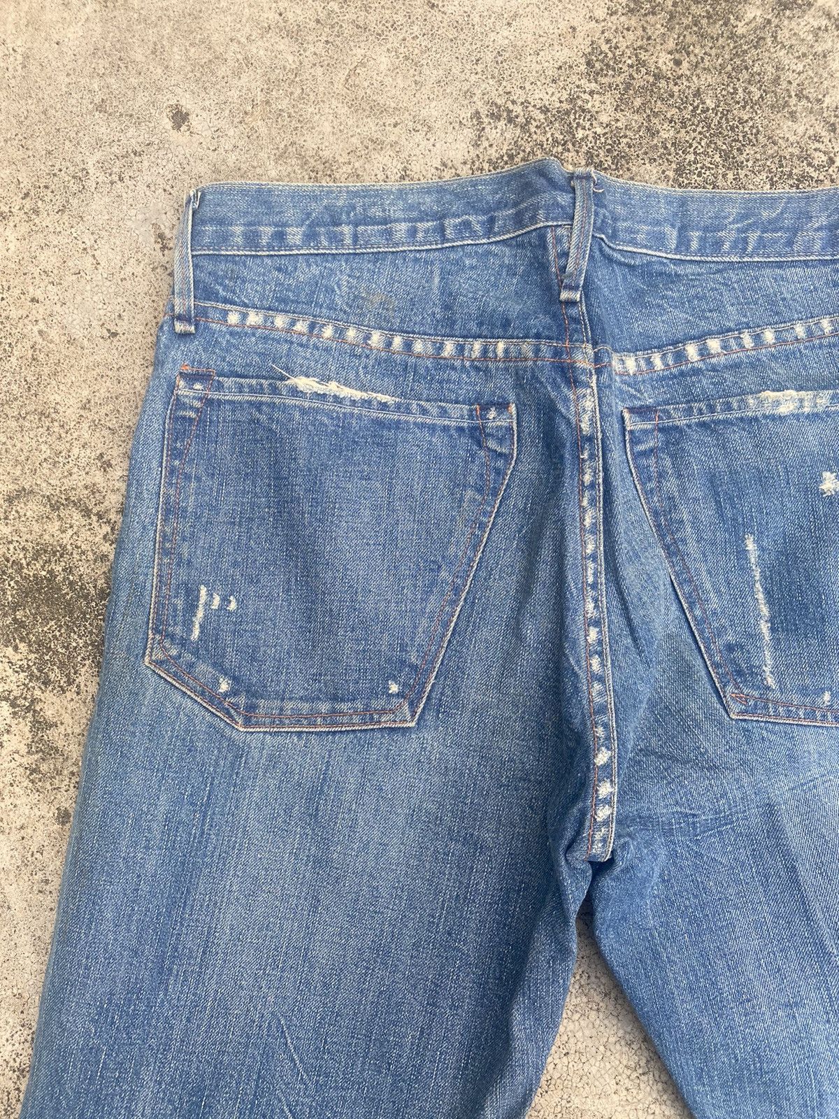 Japanese Brand Flare Jeans Earnest Sewn Distress Boot Cut Size US 31 - 20 Thumbnail