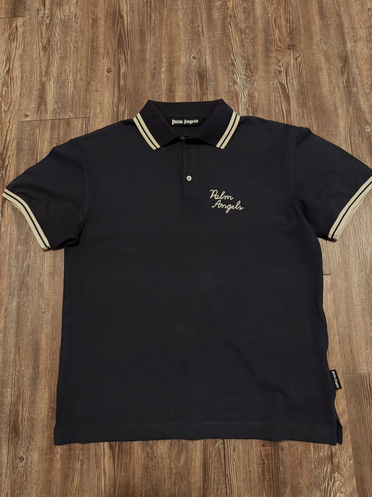 Palm Angels Palm Angels Polo Navy Blue Shirt Size US L / EU 52-54 / 3 - 1 Thumbnail
