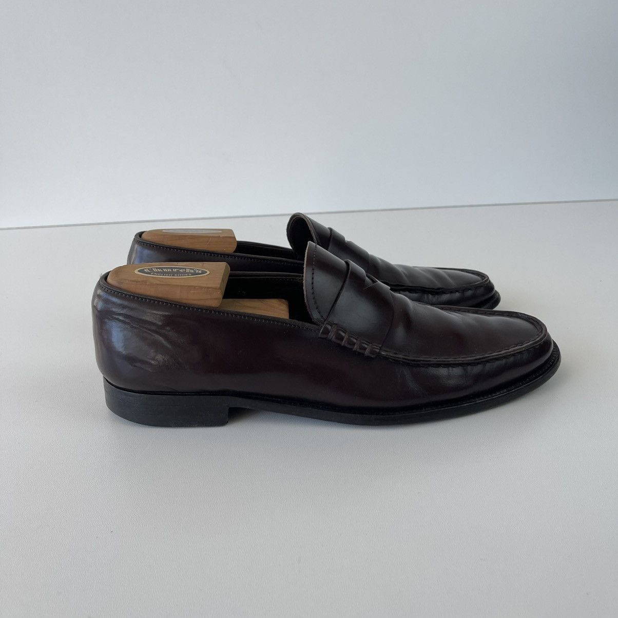 Prada Prada Penny Loafers Leather Shoes Burgundy 1 2D 0915 Size US 6.5 / EU 39-40 - 4 Thumbnail