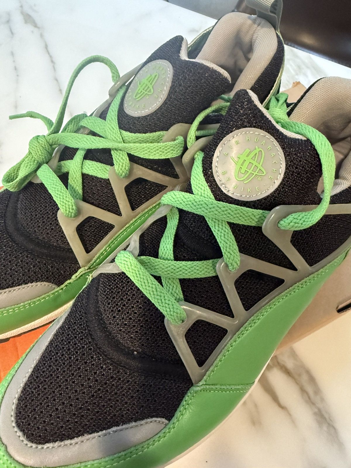 Stussy Nike Air Huarache Light sz11 Green Black Vintage Stussy Size US 11 / EU 44 - 3 Thumbnail