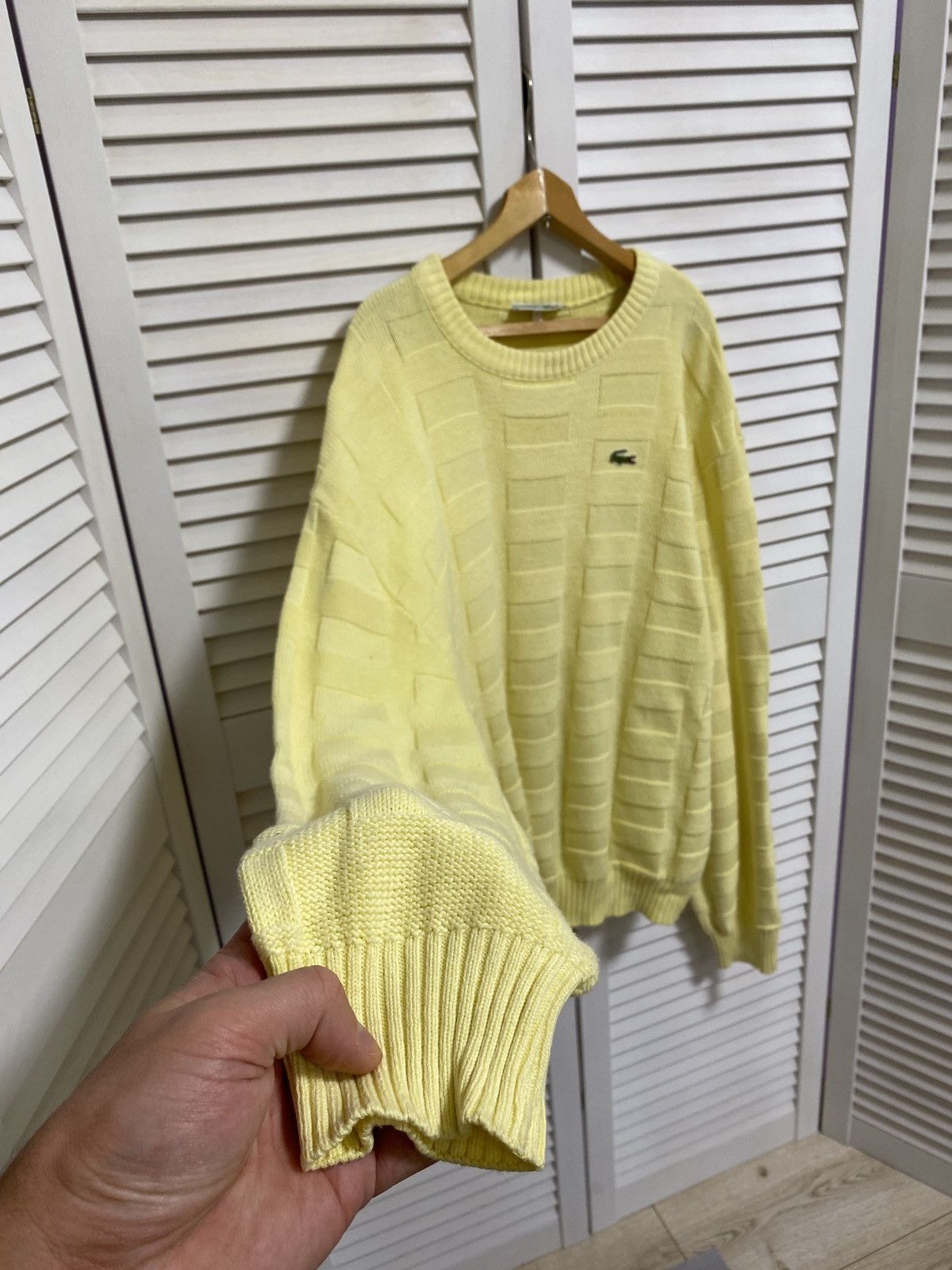 Lacoste Vintage Knitwear Sweater Lacoste Lemon Logo Cable Chunky Size US M / EU 48-50 / 2 - 4 Thumbnail