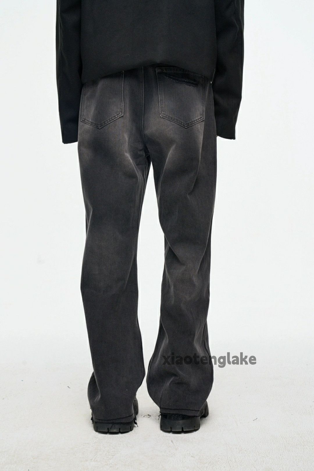 Jean × Vintage washed faded damaged punk grunge ripped jeans Size US 36 / EU 52 - 4 Thumbnail