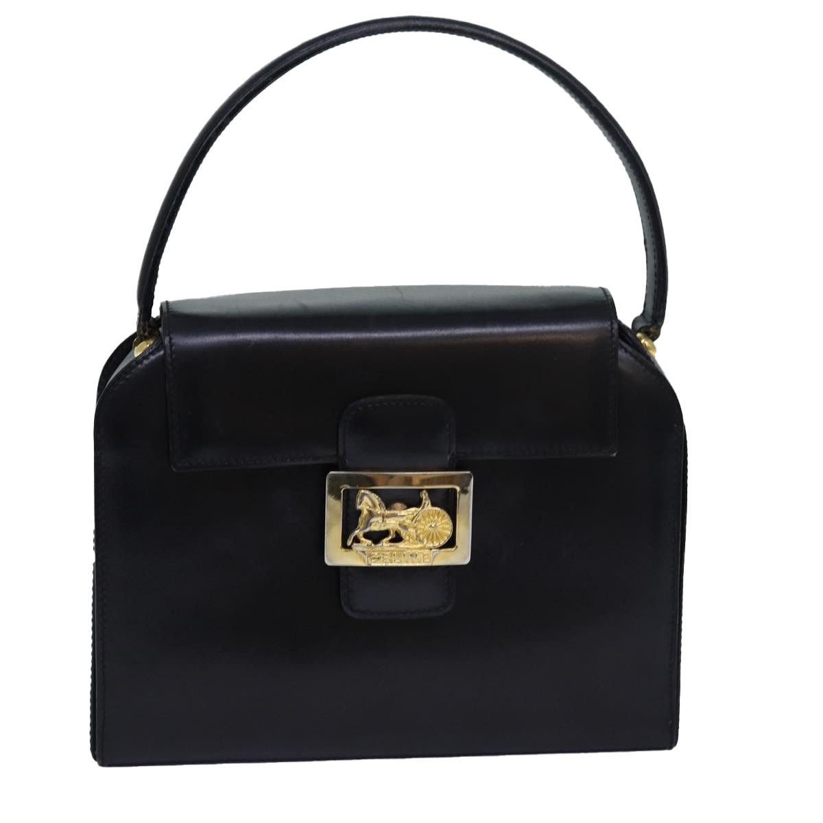 Celine CELINE Hand Bag Leather Black Size ONE SIZE - 1 Thumbnail