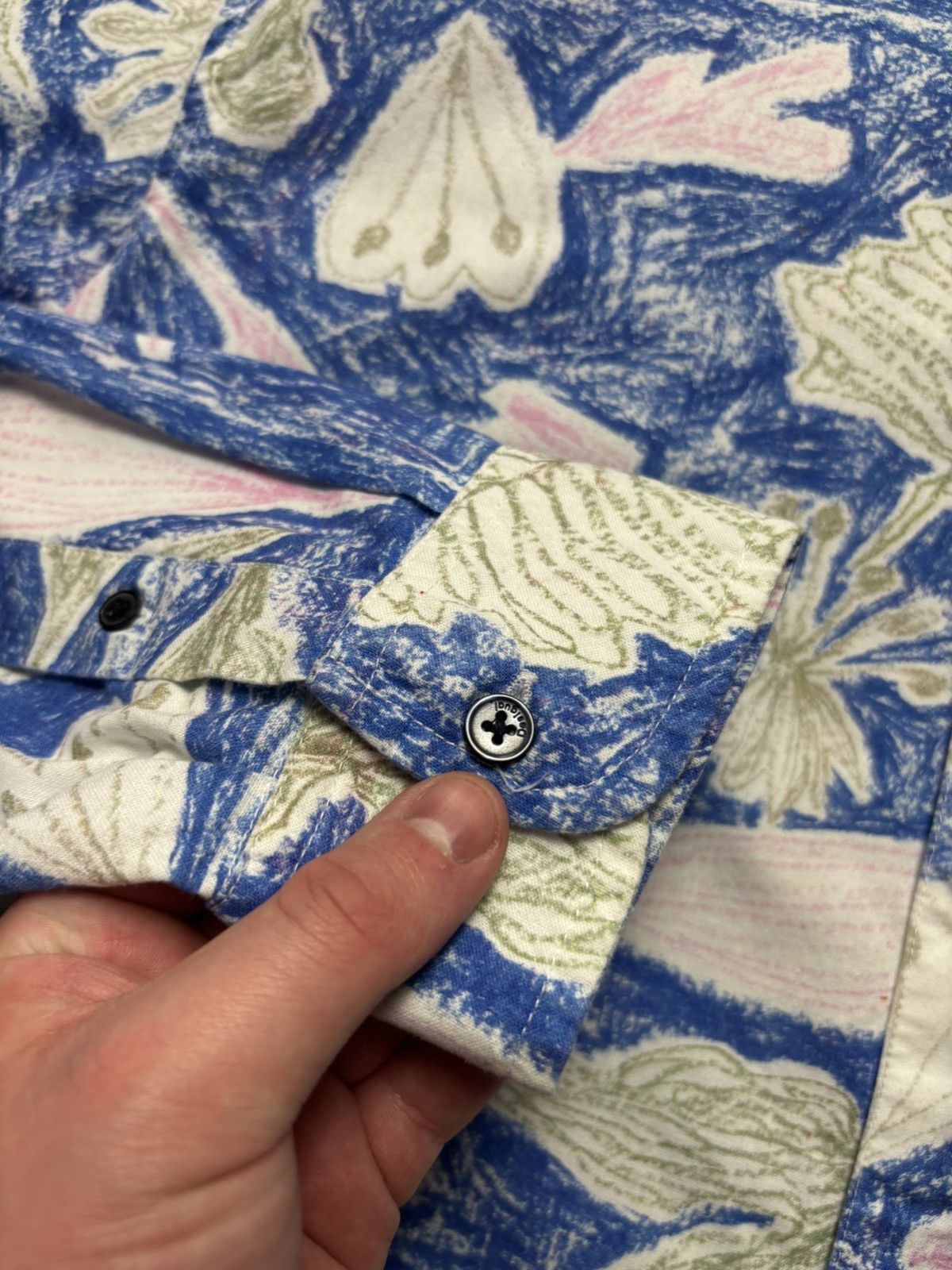 Desigual Desigual Abstract Art Floral Blue Shirt Long Sleeve Mens XL Size US XL / EU 56 / 4 - 7 Thumbnail
